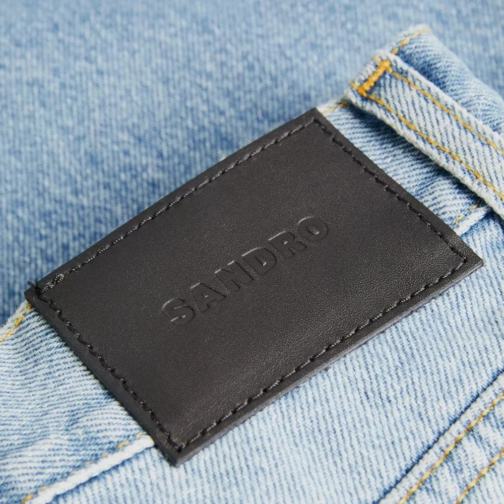 NWT Sandro Bibi Blue Straight-Leg Jeans w/ slight color transfer